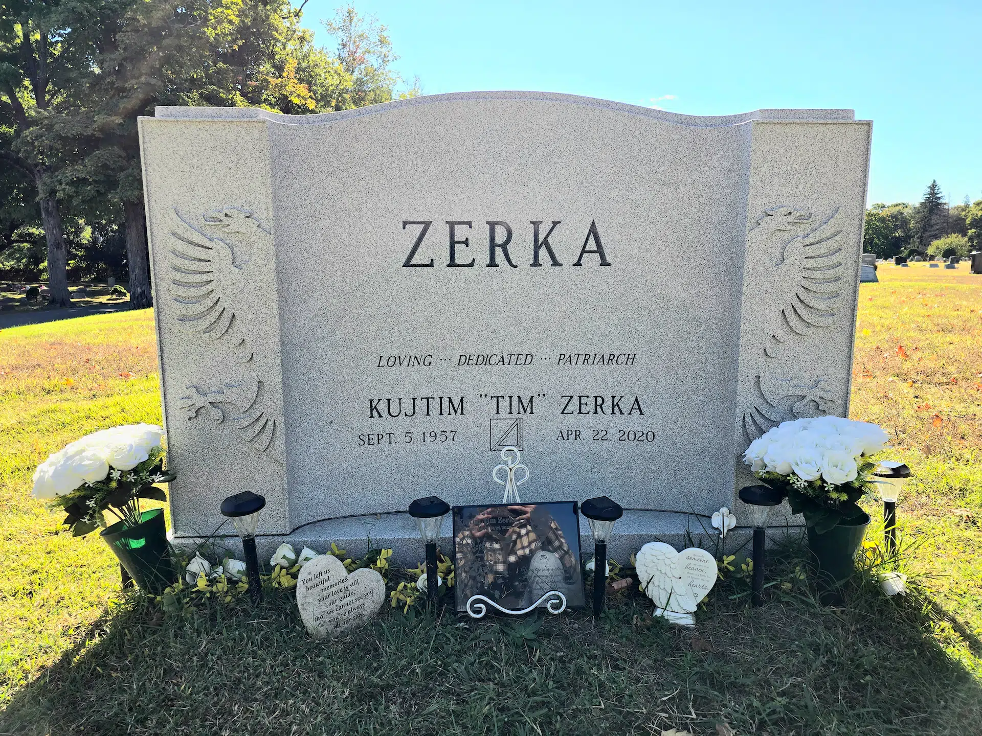 Bronze Headstone hand-carved by Bronze Memorial Shop in NJ — image 4