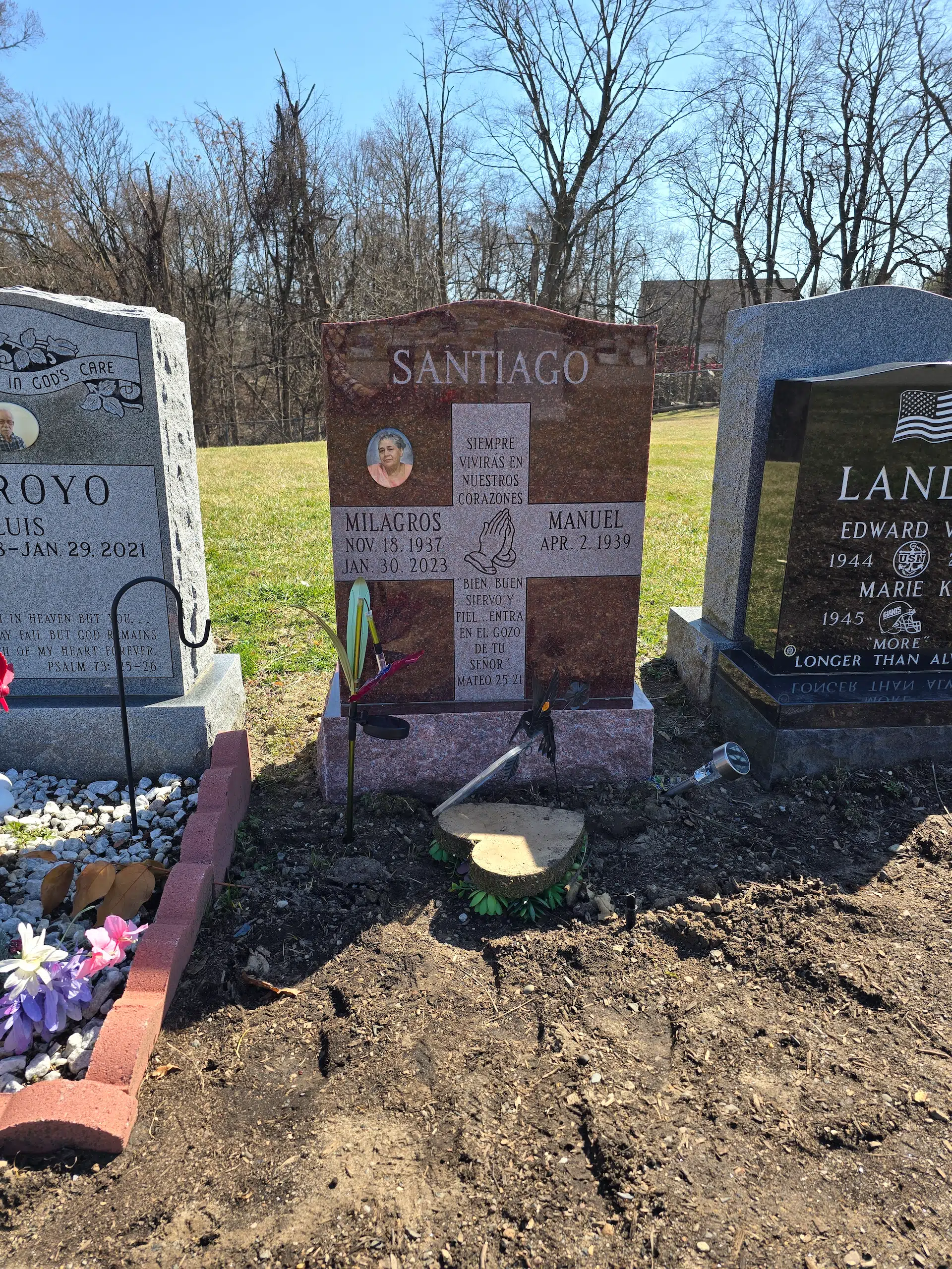Bronze Headstone hand-carved by Bronze Memorial Shop in NJ — image 3