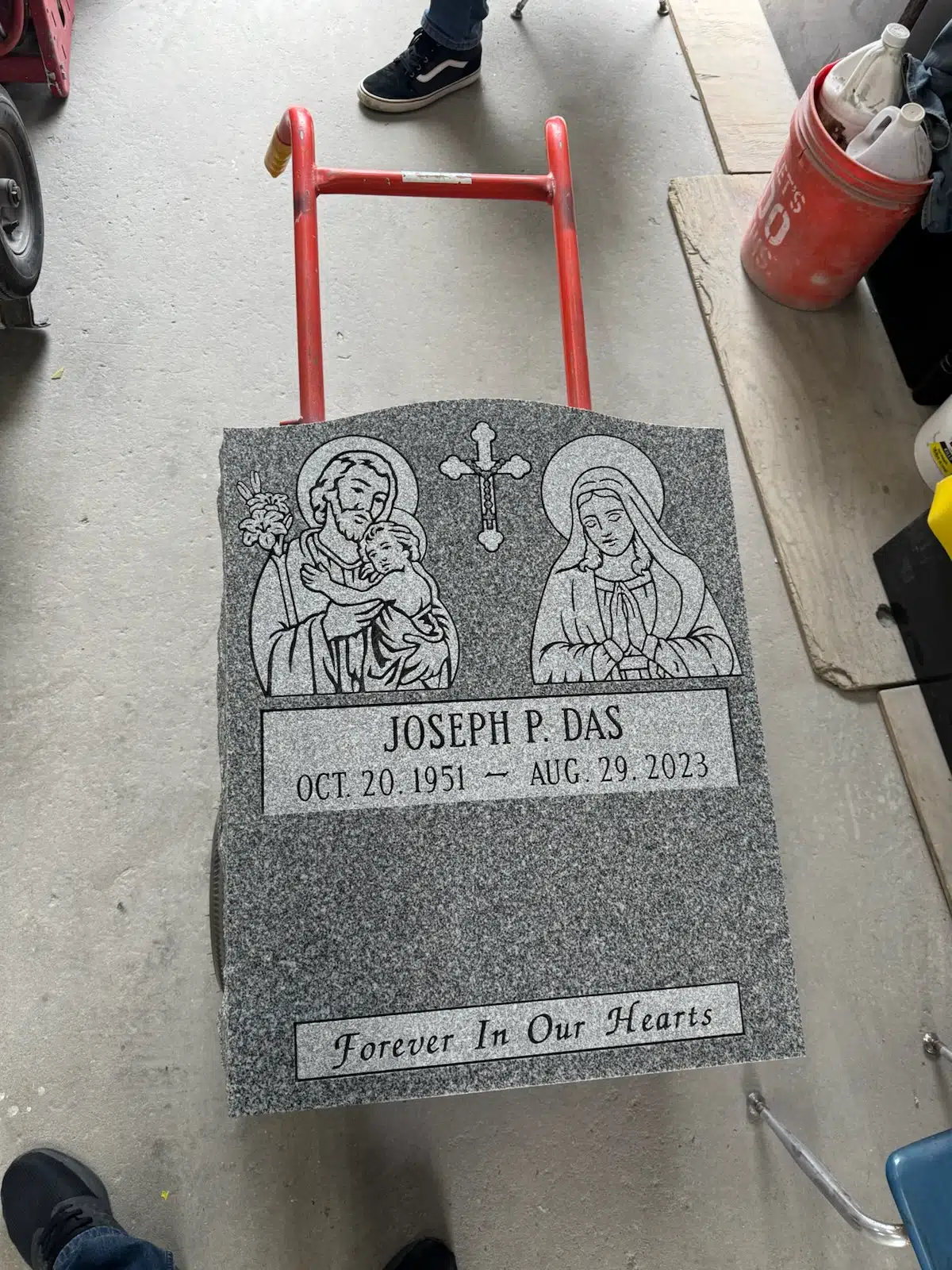 Bronze Headstone hand-carved by Bronze Memorial Shop in NJ — image 8