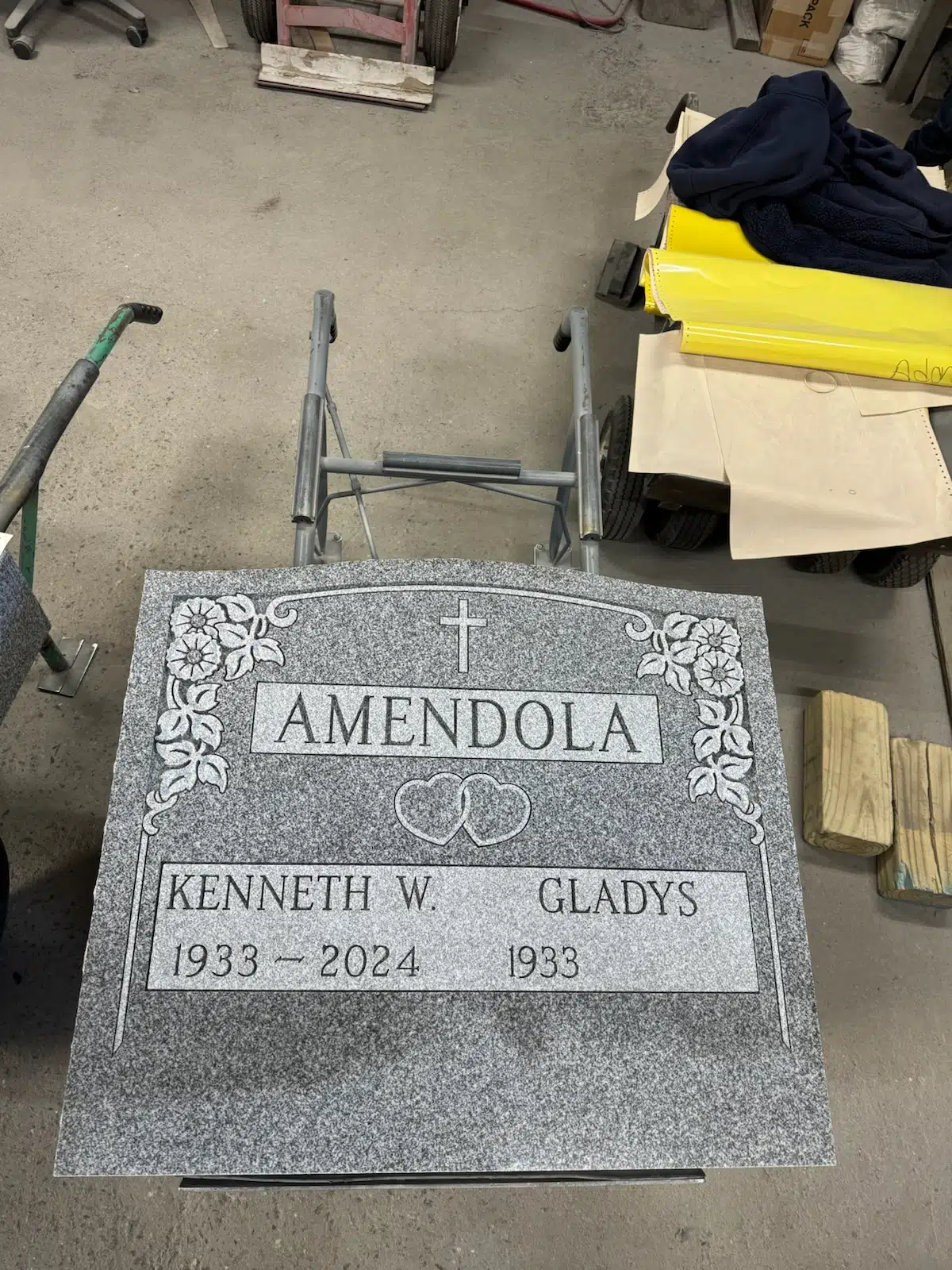 Bronze Headstone hand-carved by Bronze Memorial Shop in NJ — image 2